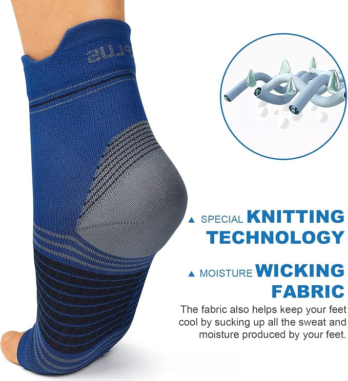 Plantar Fasciitis Sock for Men and Women, Compression Foot Sleeves - Image 5
