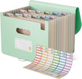 Accordion File Organizer, 12 Pockets Wheat Straw Expanding File Folder by EcoStash