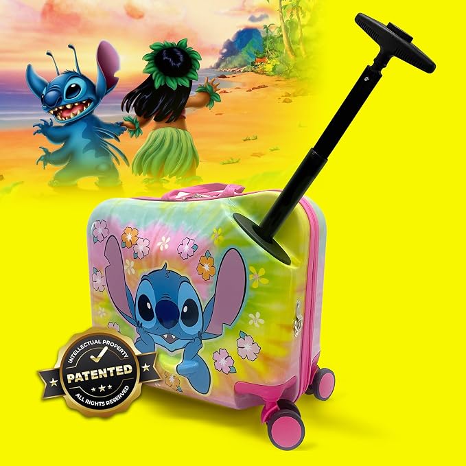 Fast Forward 18" Lilo And Stitch Kids Ride on Luggage-HardShell Rolling Travel - Image 2