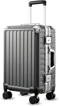 LUGGEX Carry On Luggage with Spinner Wheels, 20 Inch Aluminum Frame Zipperless by LuggeXLUGGAGE