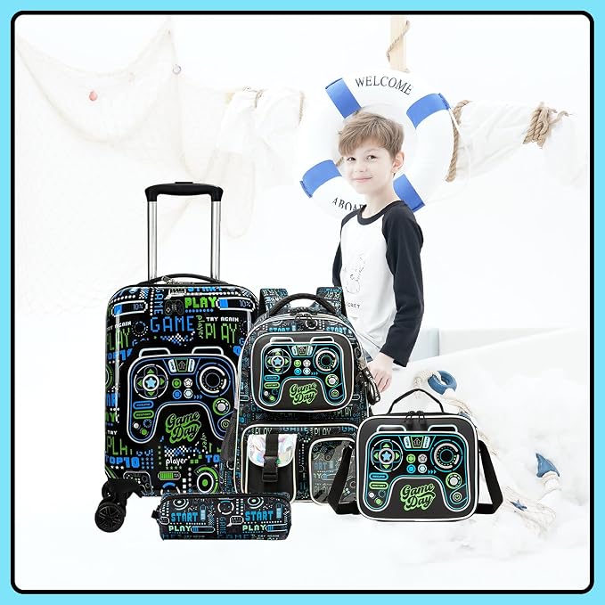 Kid’s Luggage Set 5 Piece Suitcase Set 16’’ Hardside Luggage - Image 5