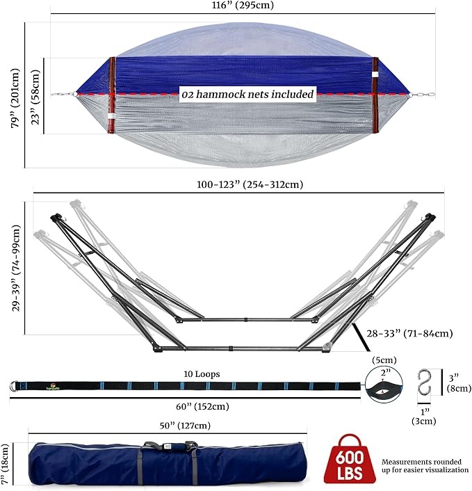 Tranquillo Combo x2 Hammocks - Image 7