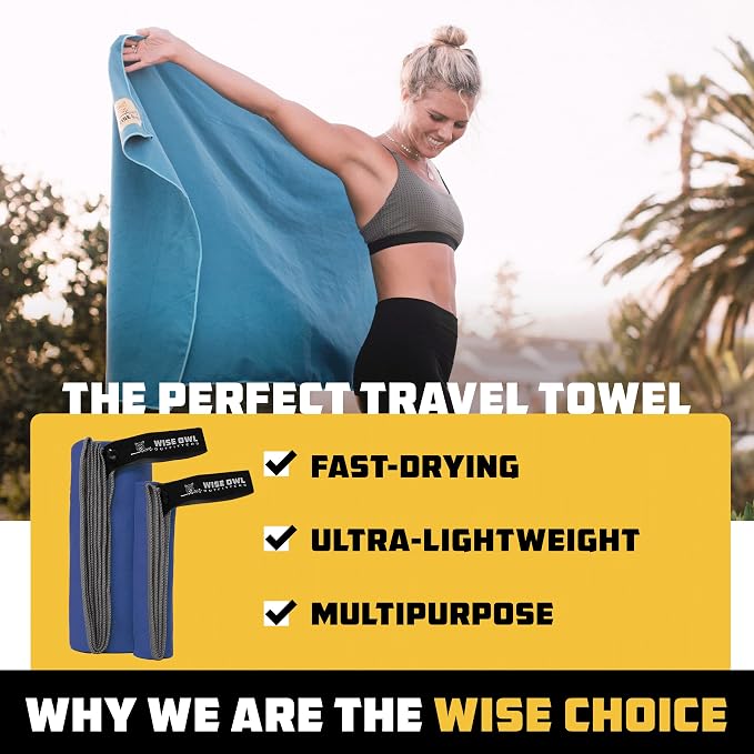 Wise Owl Outfitters Microfiber Camping Towel - Image 4