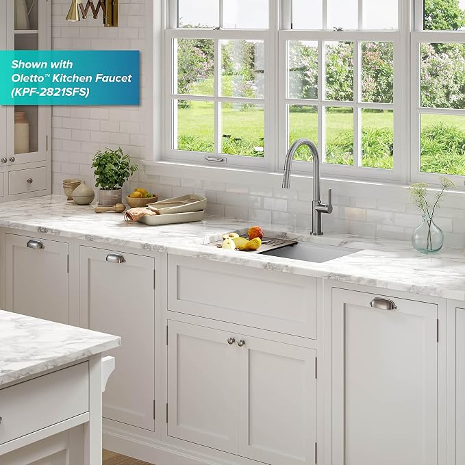 KRAUS Bellucci 30” in. Undermount Workstation Granite Kitchen Sink in White - Image 3