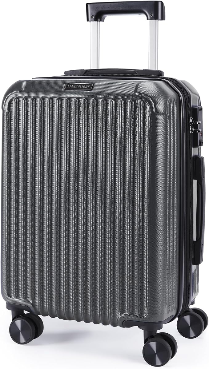 LIGHT FLIGHT Carry On Luggage 22x14x9 Airline Approved, Durable Hard Shell by LIGHTFLIGHT