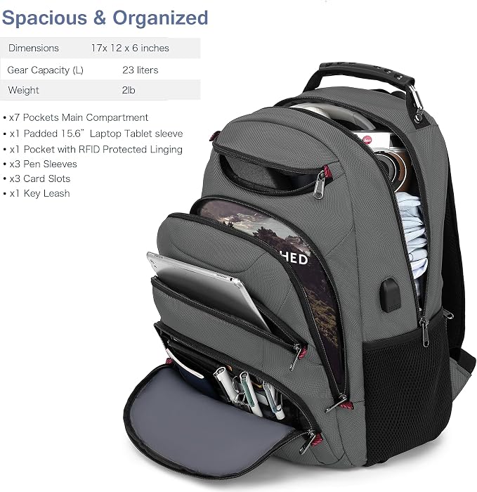 Boavan Laptop Backpack for men, 15.6 inch Laptop Bag - Image 2