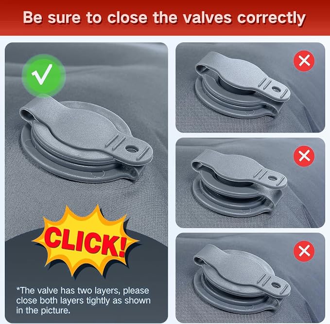 Double Sleeping Pad Camping, Self Inflating 6'' Extra-Thick 2 Person Pillow - Image 5