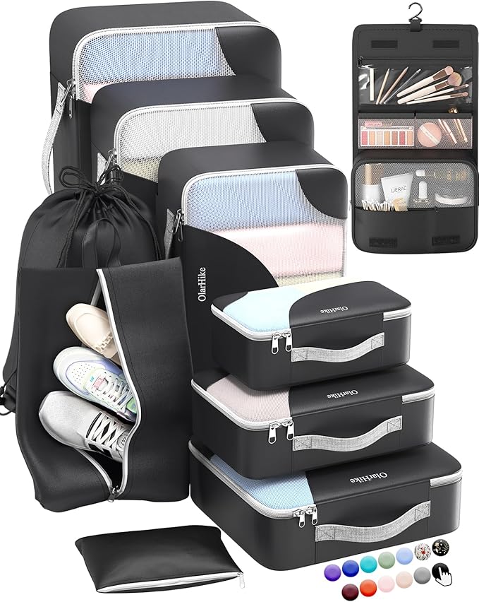 ALL INCLUDED 10 Set Durable Packing Cubes by OlarHike