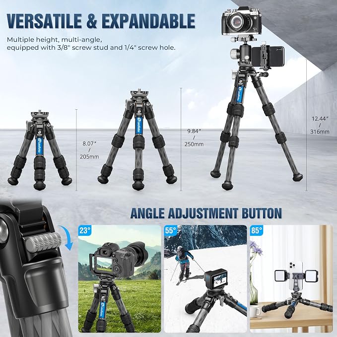 Carbon Fiber Mini Tabletop Tripod - Image 3