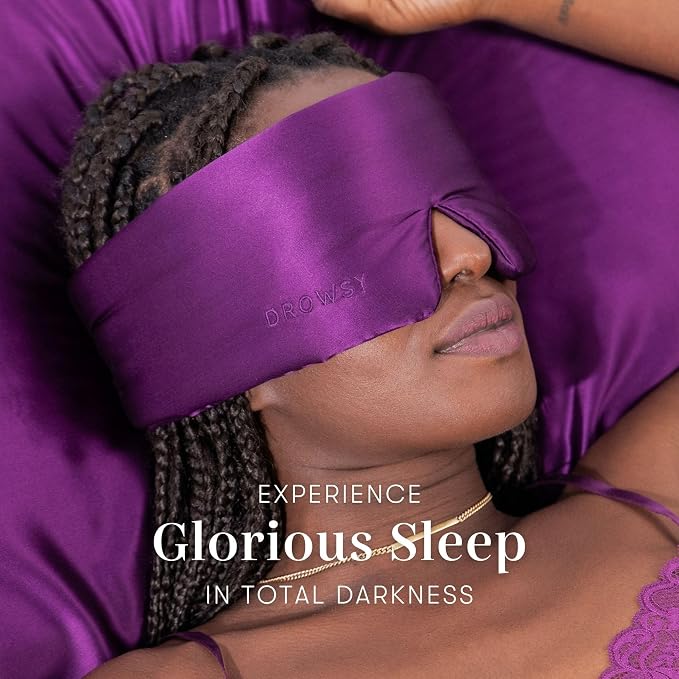 DROWSY Silk Sleep Mask. Face-Hugging, Padded Silk Cocoon - Image 6