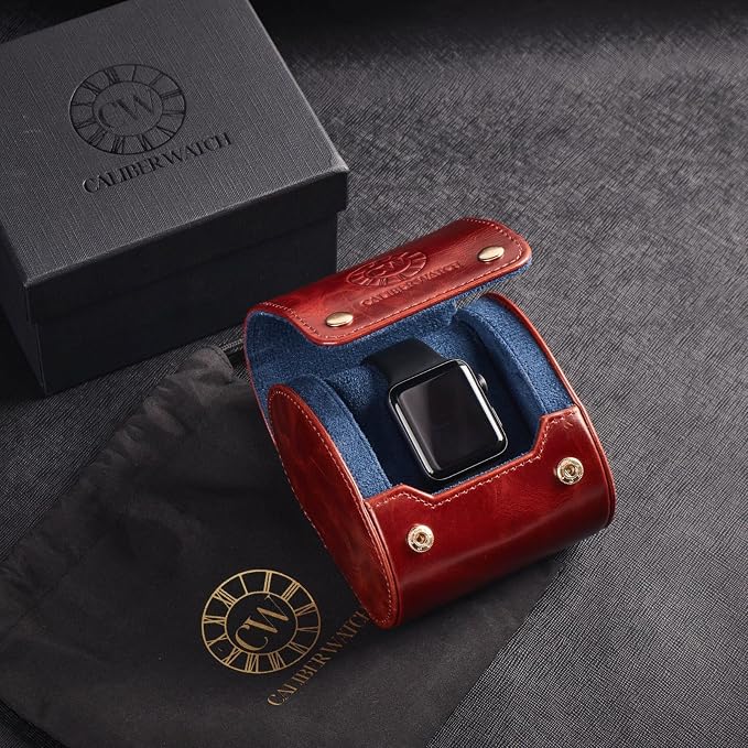 Genuine Napa Leather Watch Roll Travel Case - Image 2
