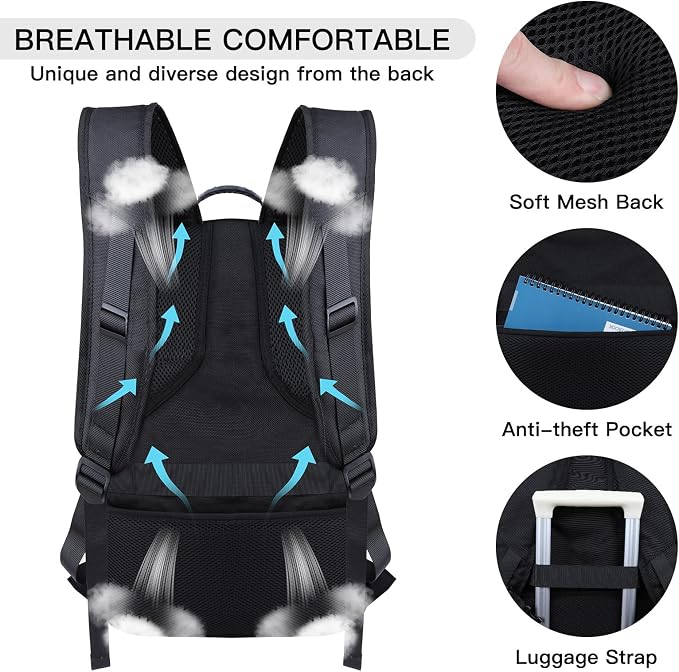 18.4 Inch Travel Laptop Backpack, Extra Large Backpack, Laptop Backpack - Image 5
