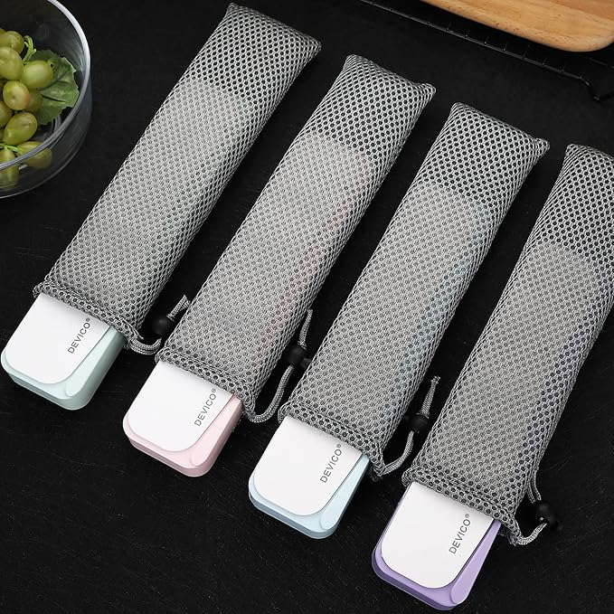 DEVICO Travel Utensils, 18/8 Stainless Steel 4pcs Cutlery Set Portable Camp - Image 7