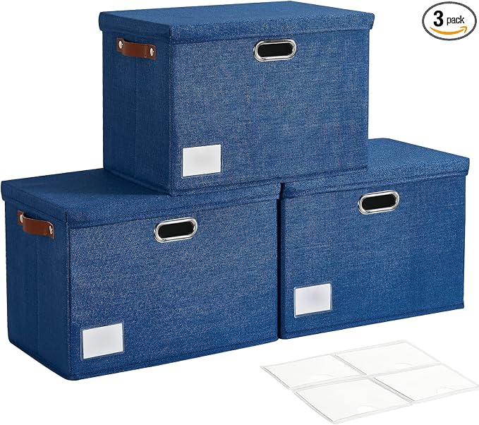 17" Large Collapsible Storage Bins by Roobyl