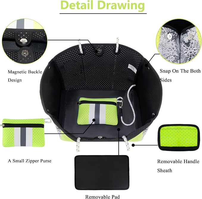 QOGiR Neoprene Multipurpose Beach Bag Tote - Image 3
