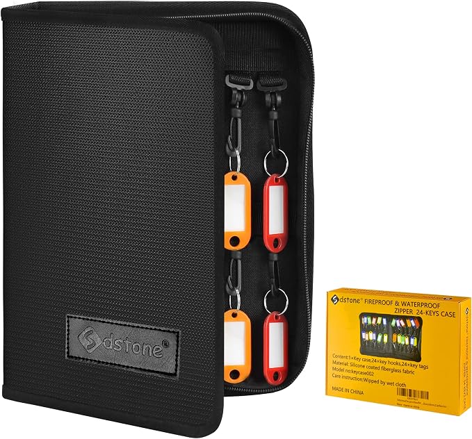 Sdstone Portable Zippered Key Organizer, Fireproof and Waterproof Key Binder by Sdstone