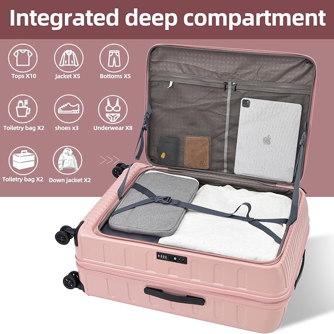 2 Pieces 20/29 Luggage Sets, 20 Inch Cabin Luggage - Image 6