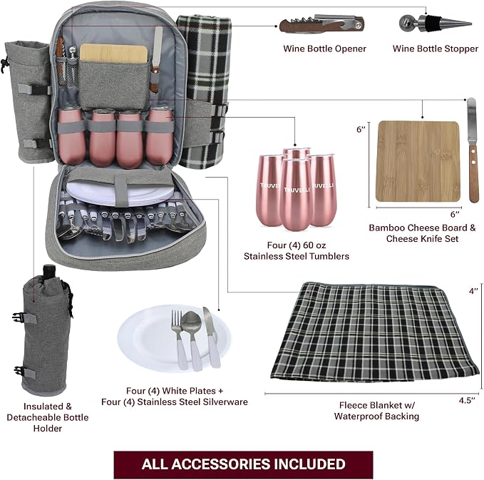 Truvelli Picnic Backpack for 2 - Image 4