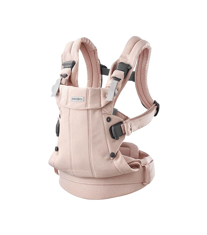 BabyBjörn Baby Carrier Harmony, Light Pink, Woven Mélange | 3-in-1 Ergonomic by BabyBj%C3%B6rn