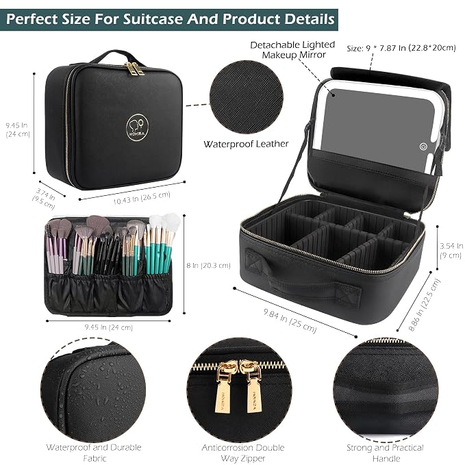 MOMIRA Travel Makeup Bag Cosmetic Bag - Image 3