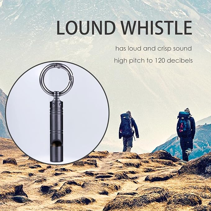 Whistle Emergency, Titanium Loud Whistle up to 120db, Emergency Survival - Image 5