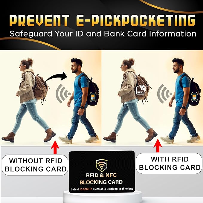 SaiTech IT 3 Pack RFID Blocking Card, One Card Protects Entire Wallet Purse - Image 3