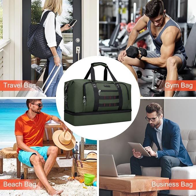 WITZMAN Travel Duffle Bags for Men Weekender Bags - Image 9