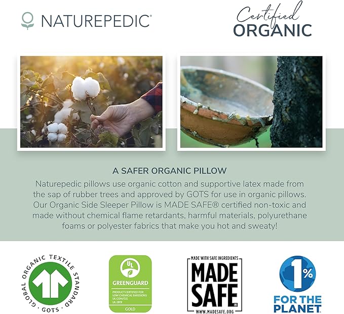 Naturepedic Organic Latex Side Sleeper Pillow - Image 8