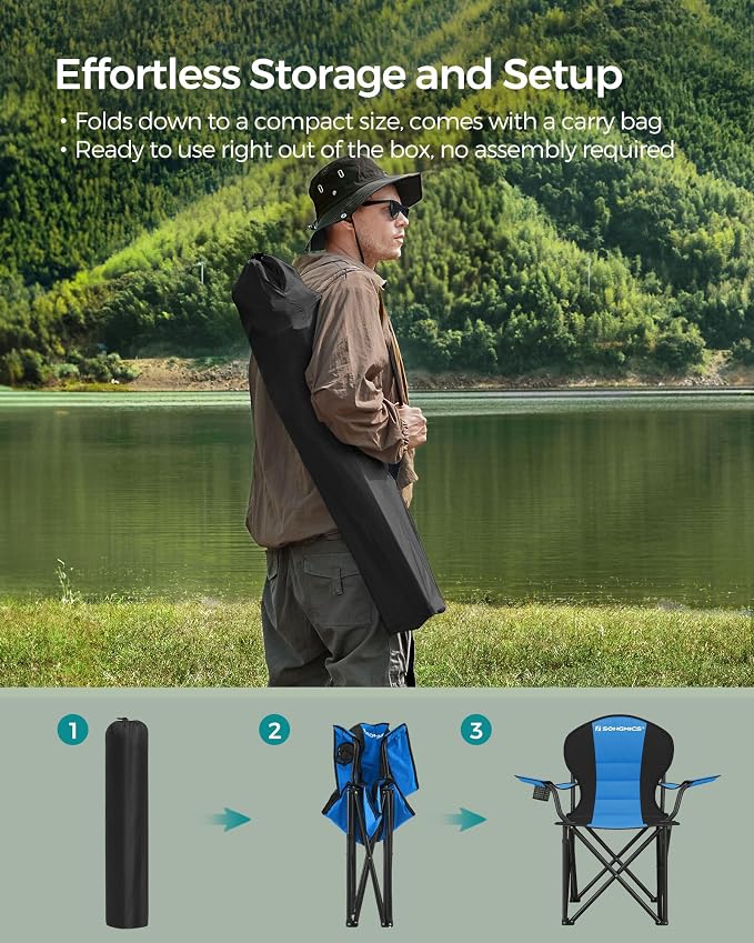 SONGMICS Folding Camping Chair, - Image 8