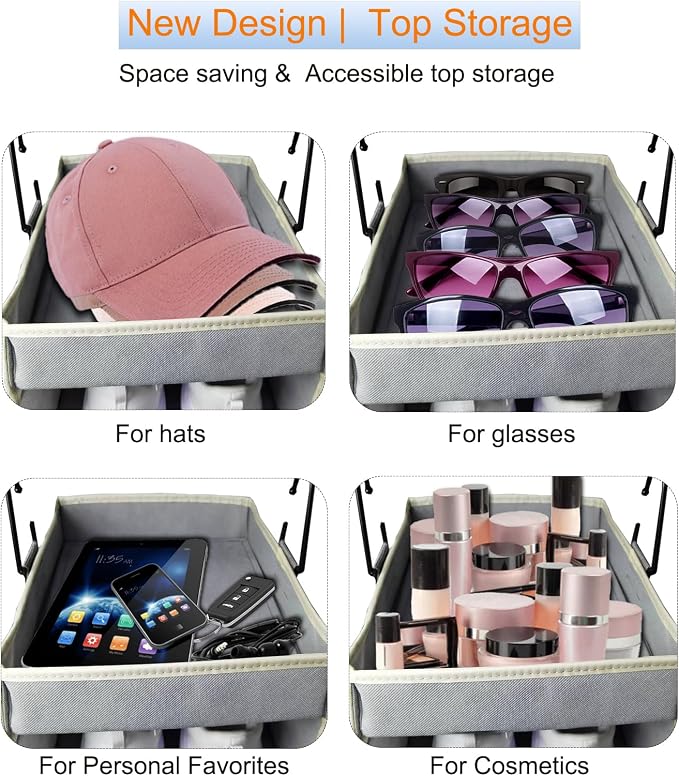 Large-Sized Hanging Shoe Organizer 10-Shelf, Sturdy Hanging Closet Organizer - Image 3