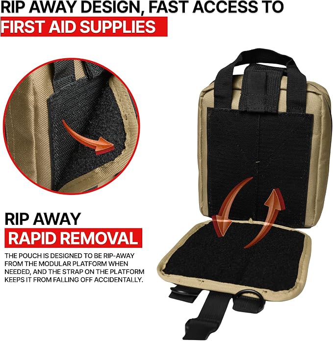 MOLLE Rip Away EMT First Aid IFAK Pouch Medical Empty Bag - Image 4