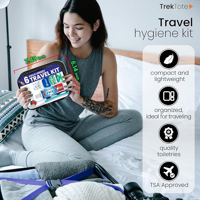 Trektote 6-Piece Travel Size Toothbrush and Toothpaste Set - Image 4