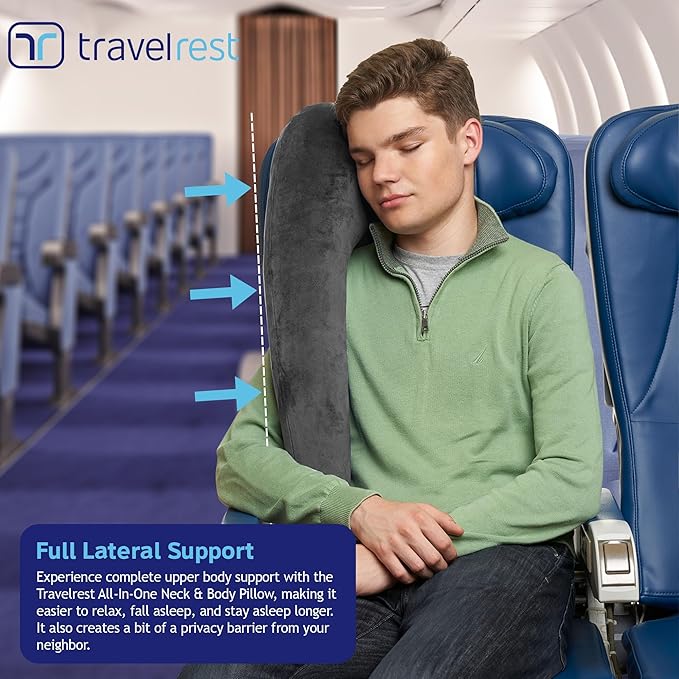 TRAVELREST All-in-One Neck & Body Pillow, Advanced Support Design, Travel - Image 6