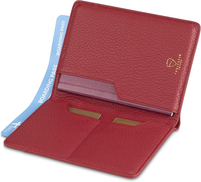 Vaultskin Leather Passport Holder, Slim RFID Blocking Travel Wallet - Image 4