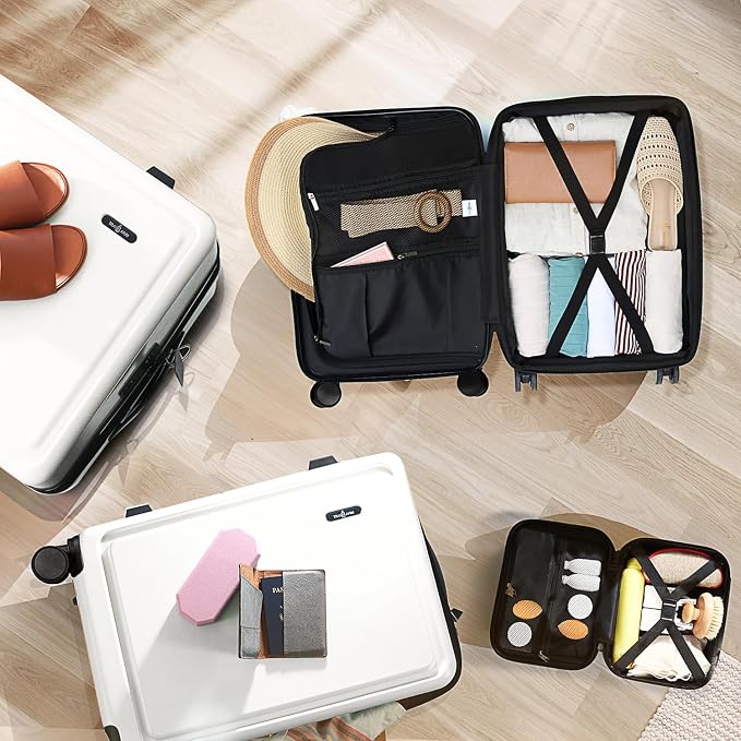 Hard Shell Luggage Sets with Spinner Wheels 4 Piece, Expandable Large Suitcases - Image 7