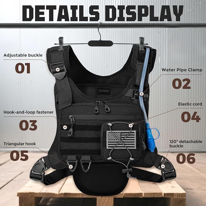 Hydration Vest（The design patent has been granted ）with 2L Water Bladder - Image 3