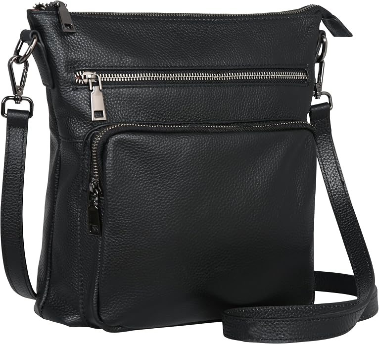 HESHE Crossbody Bags for Women Leather Handbags Designer Shoulder Purse by HESHE