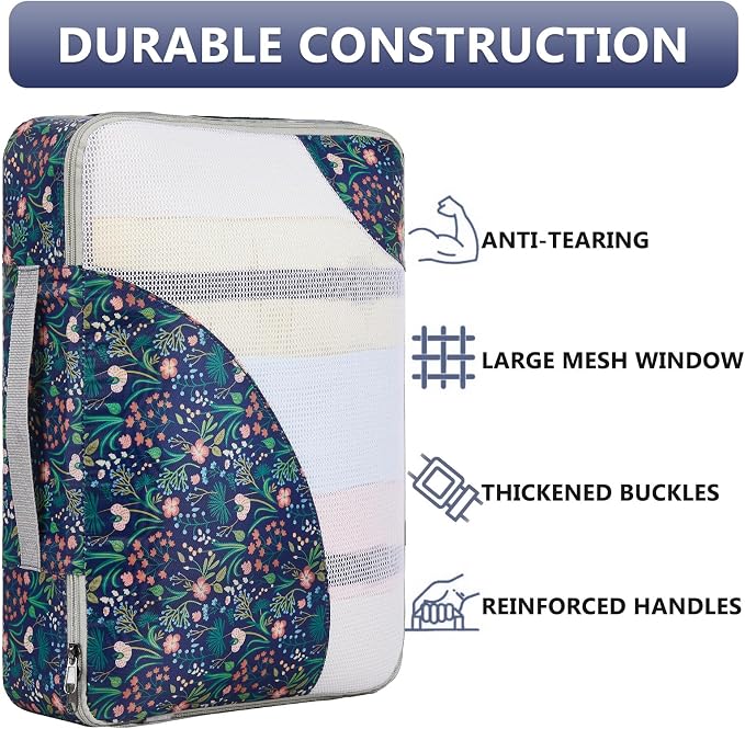 8 Set Packing Cubes for Travel, Gifts for Women Mom, Anti-Tearing Suitcase - Image 4