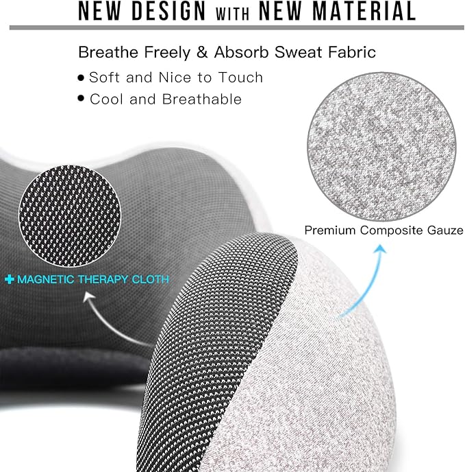 MLVOC Travel Pillow 100% Pure Memory Foam Neck Pillow, Comfortable & Breathable - Image 3