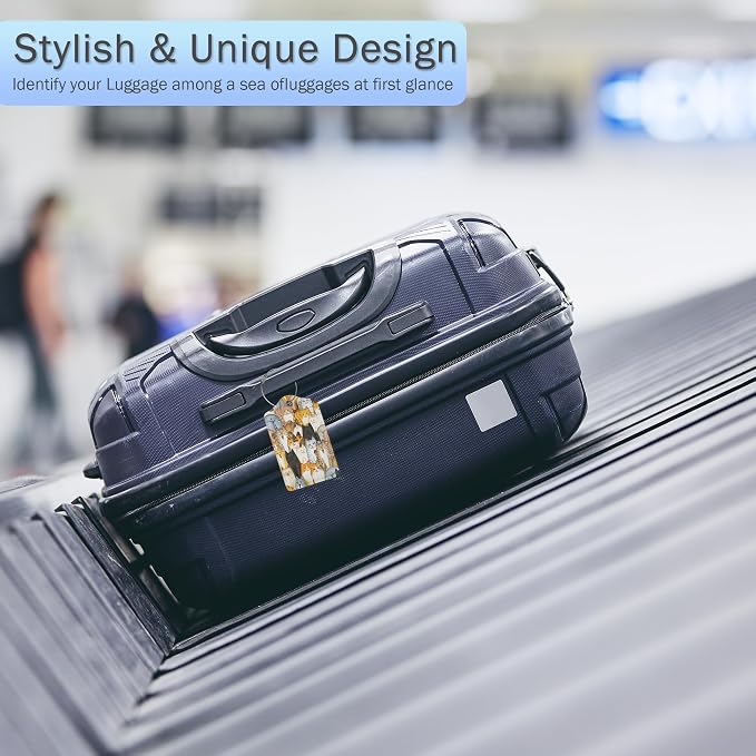 Cartoon Cats Luggage Tags, 2 Pack Luggage Tag, Leather Privacy Cover ID Label - Image 6