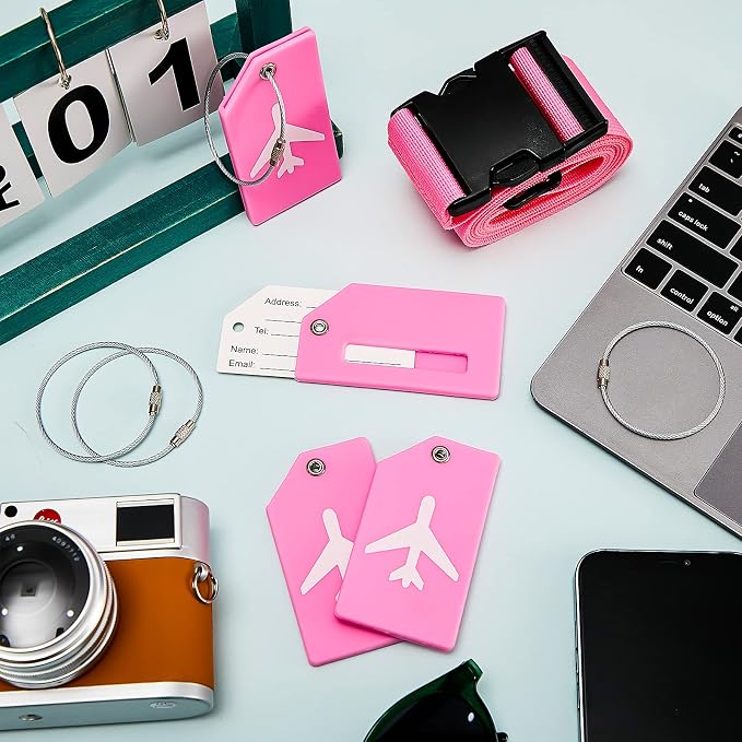 Weewooday 8 Pcs Luggage Straps Suitcase Tags Set - Image 7