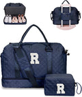 Navy Blue Duffel Bag, Personalized Initial by Vogewood