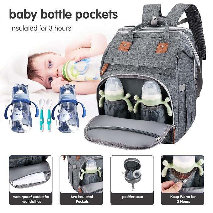 DERJUNSTAR Baby Diaper Bag Backpack - Image 3