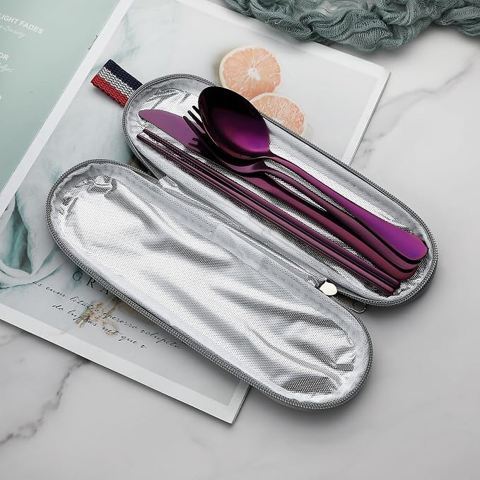 DEVICO Camping Utensils, Portable Travel Utensils - Image 3