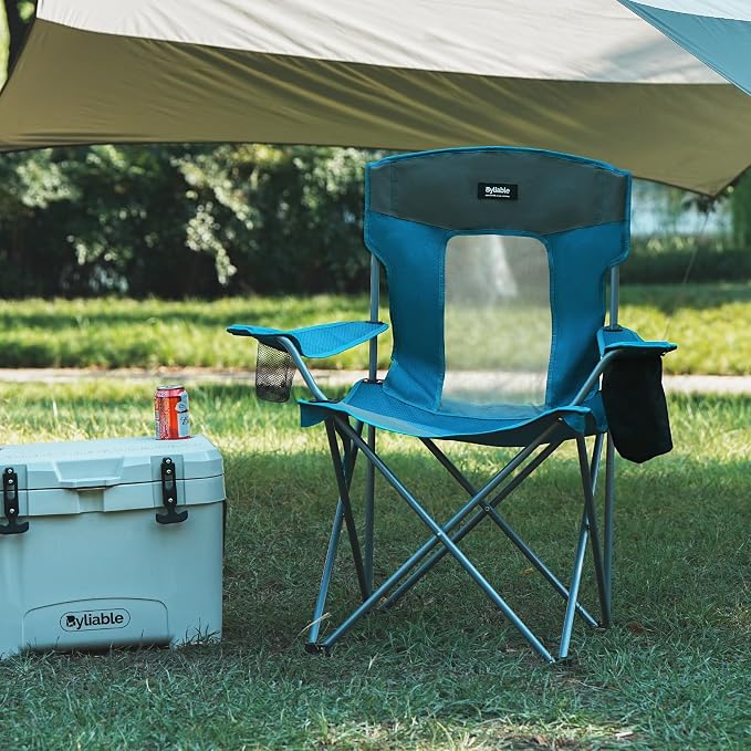 Camping Folding Chair Outdoor Lawn Portable Lightweight Camp Folding Chairs - Image 2