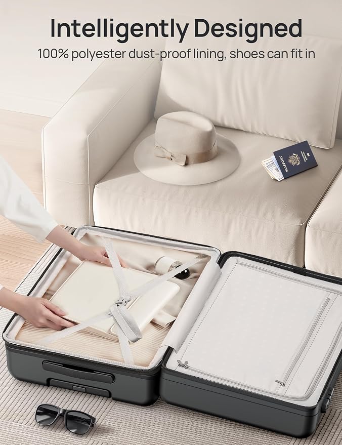 Carry on Luggage 22 X 14 X 9 Airline Approved, 20 Inch Luggage - Image 7