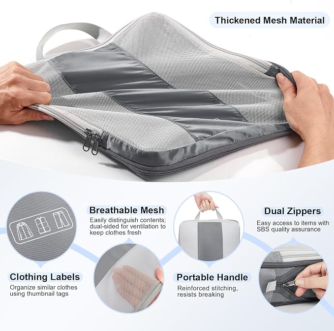 10 Set Compression Packing Cubes - Image 6