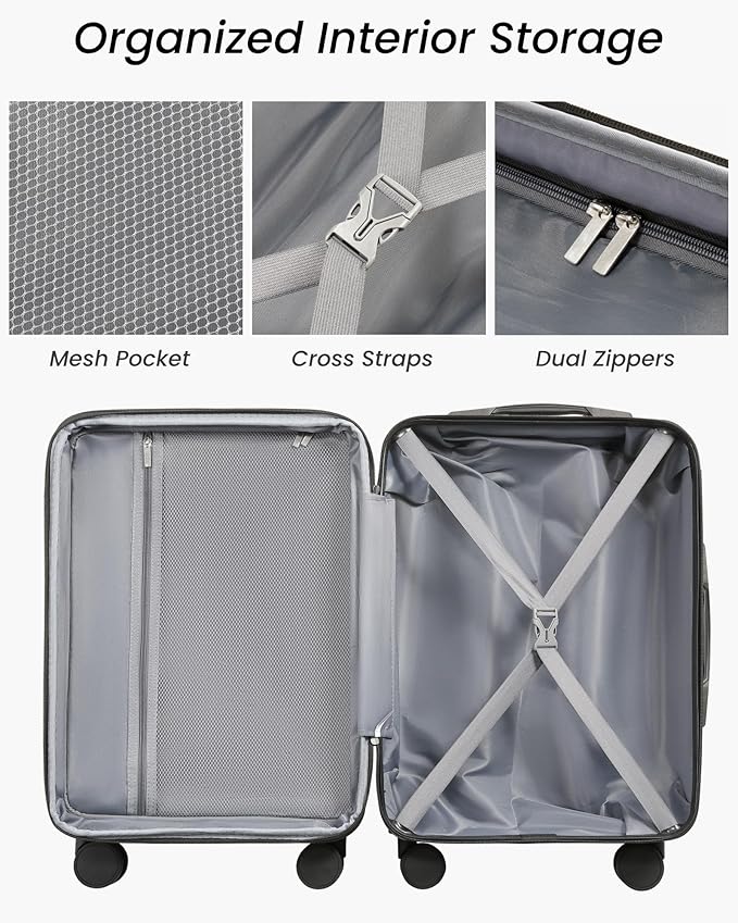 Luggage Sets 3 Piece, Expandable Hardside Suitcases - Image 6