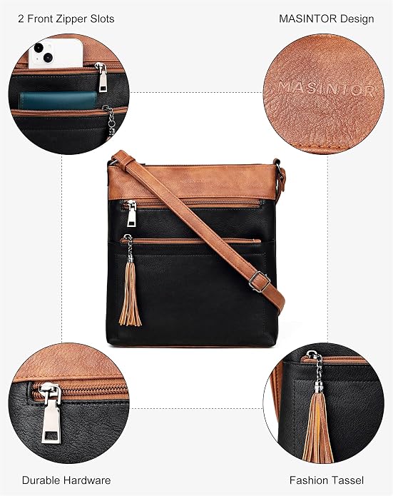 MASINTOR Crossbody Purses for Women, Adjustable Strap Shoulder Bag - Image 6