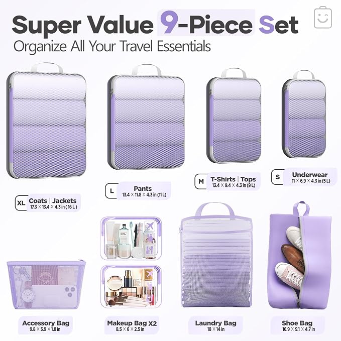 Veken 9/11 Set Compression Packing Cubes - Image 2